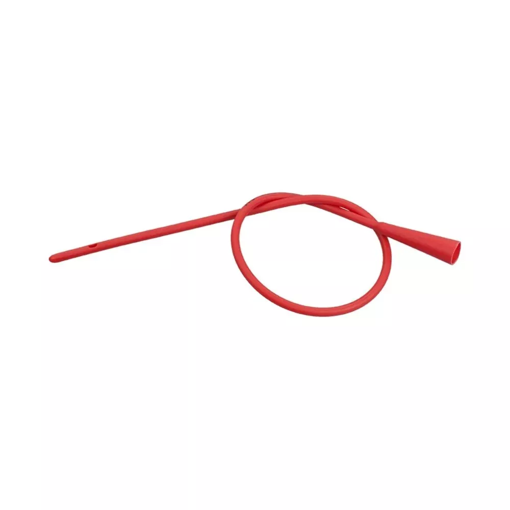 Bardex Robinson Red Rubber Catheter, Hollow Round Tip