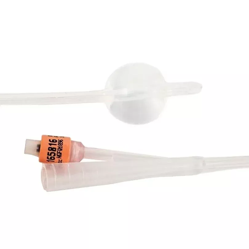 Bardex Uncoated Silicone 2-Way Foley Catheter, Standard Tip