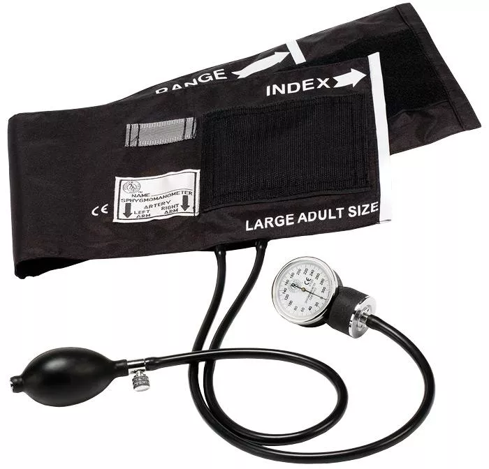 Basic Aneroid Sphygmomanometer With Nylon Cuff, Large Adult