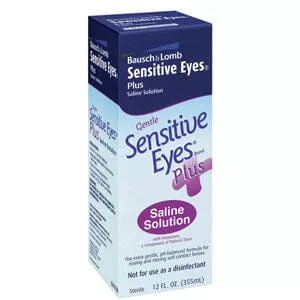Bausch & Lomb Sensitive Eyes Plus Saline Solution 12 oz