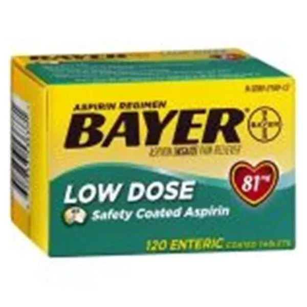 Bayer Consumer Products Bayer Aspirin 81mg Tablets 120/Bt