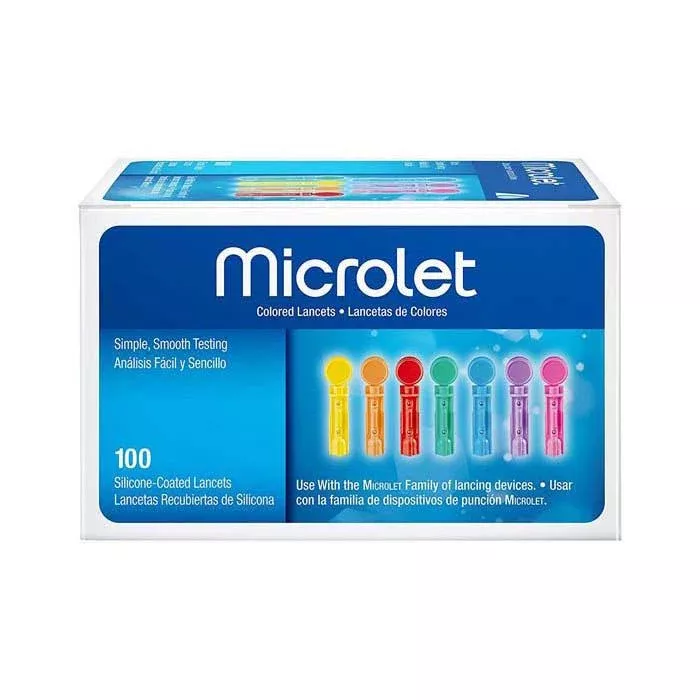 Bayer Microlet Multicolor Lancet 100/bx
