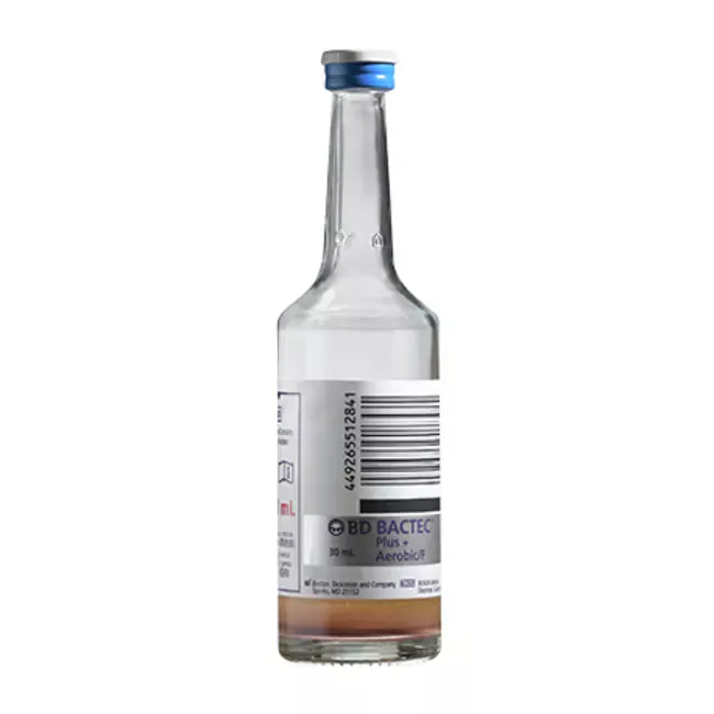 BD BACTEC Plus Aerobic medium in plastic culture vials.