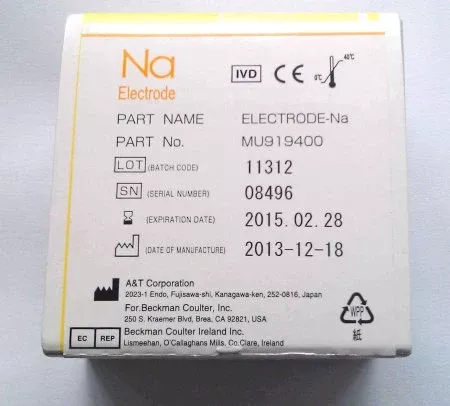 Beckman Coulter Ion-Selective Electrode (ISE) Sodium Electrode For Beckman Coulter Analyzers with ISE Modules - M-727458-3763 - Each