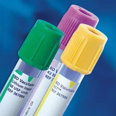 Becton Dickinson BD Vacutainer Plus Venous Blood Collection Tube Glucose Determination Sodium Fluoride / Na2 EDTA Additive 13 X 75 mm 2 mL Gray BD Hemogard™ Closure Plastic Tube - M-442241-17 - Box of 100