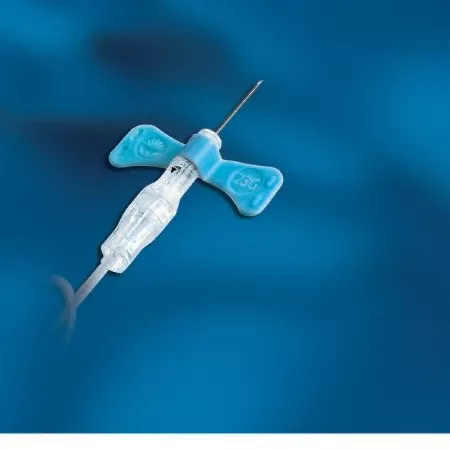 Becton Dickinson BD Vacutainer Push Button Blood Collection Set 21 Gauge 3/4 Inch Needle Length Safety Needle 12 Inch Tubing Sterile - M-465268-3939 - Case of 200