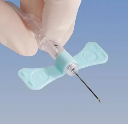 Becton Dickinson BD Vacutainer Push Button Blood Collection Set with Holder 23 Gauge 3/4 Inch Needle Length Safety Needle 12 Inch Tubing Sterile - M-526930-4227 - Box of 20