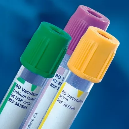 Becton Dickinson BD Vacutainer Venous Blood Collection Tube Whole Blood Tube K2 EDTA Additive 13 X 75 mm 3 mL Lavender BD Hemogard™ Closure Plastic Tube - M-225708-2087 - Box of 100