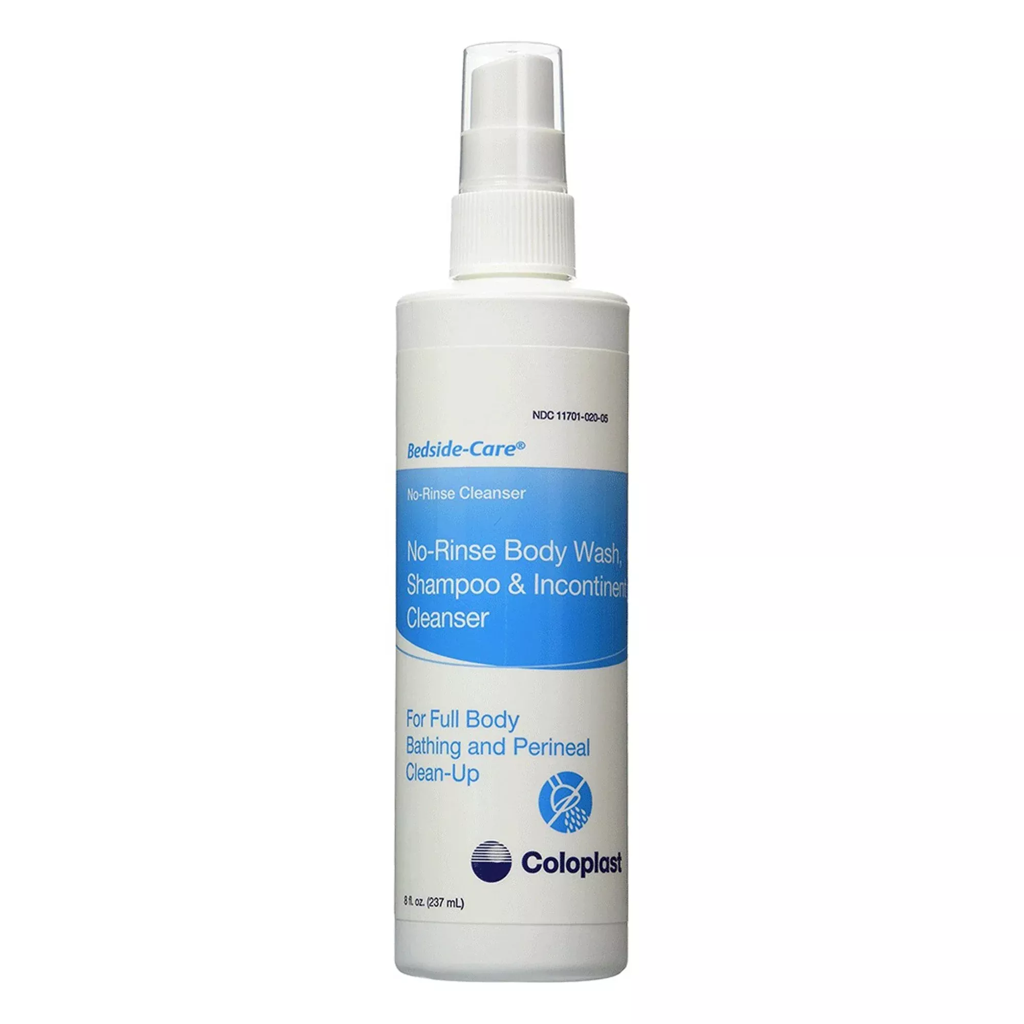 Bedside-Care Rinse-Free Shampoo and Body Wash, Skin-Friendly Formula, 8.1 oz.