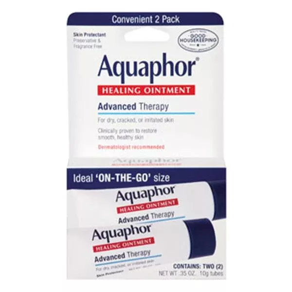 BeiersdorfAquaphor Body Healing Ointment 0.35oz Tube Unscented 2/Pk, 24 PK/CA (83768)