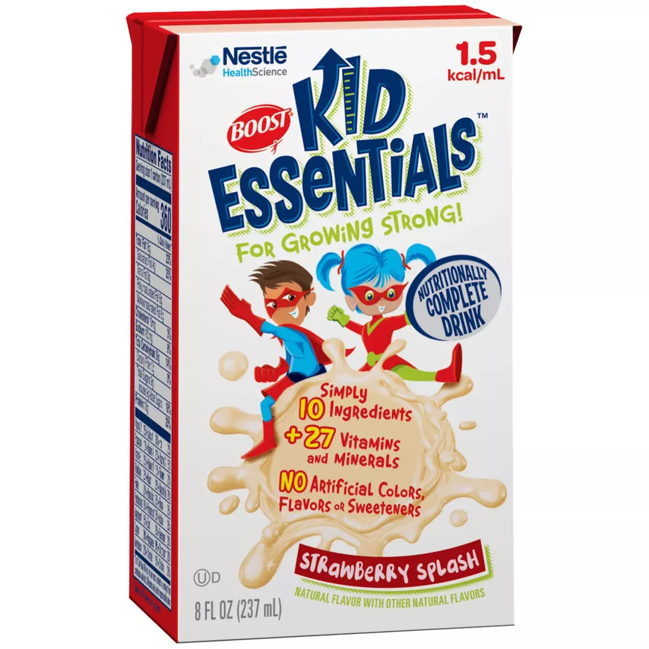 Boost Kid Essentials 1.5, Strawberry Splash, 8 oz. Carton