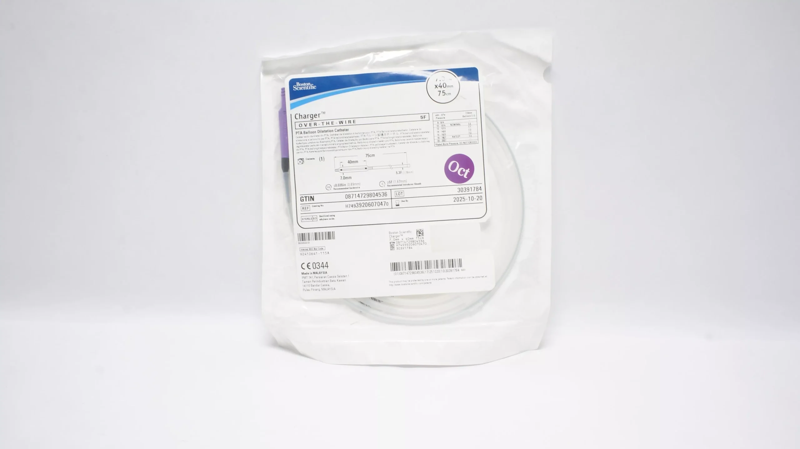 Boston Scientific H74939206070470 Charger PTA Balloon Dilatation Cath.(x)