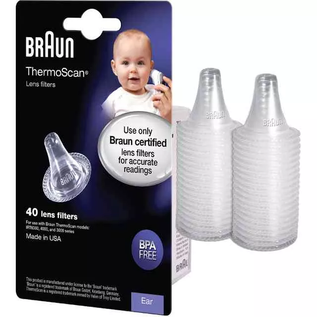 Braun Thermoscan Ear Thermometer Lens Filters, 40 ct