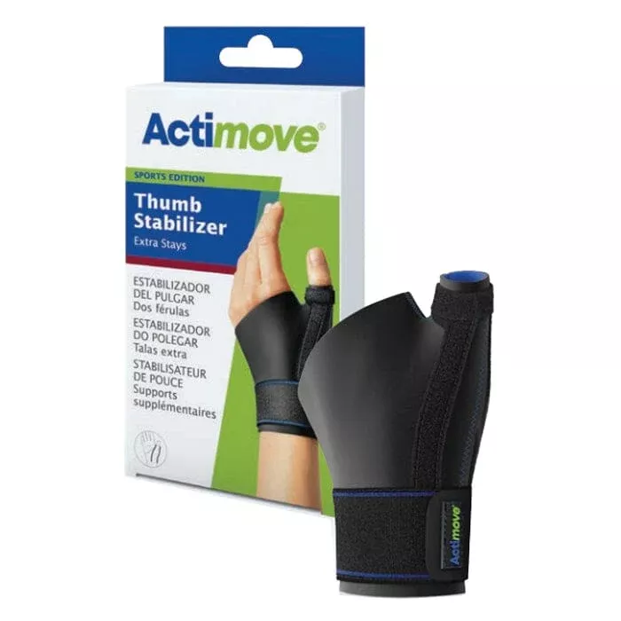 BSN Actimove Thumb Stabilizer, Extra Stays, Small/Medium, 5-1/2'' x 7-1/2'' Black