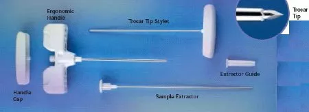Busse Hospital Disposables Bone Marrow Biopsy / Aspiration Needle 11 Gauge 4 Inch Length Ultra-Sharp Trocar Tip - M-512925-3883 - Case of 10
