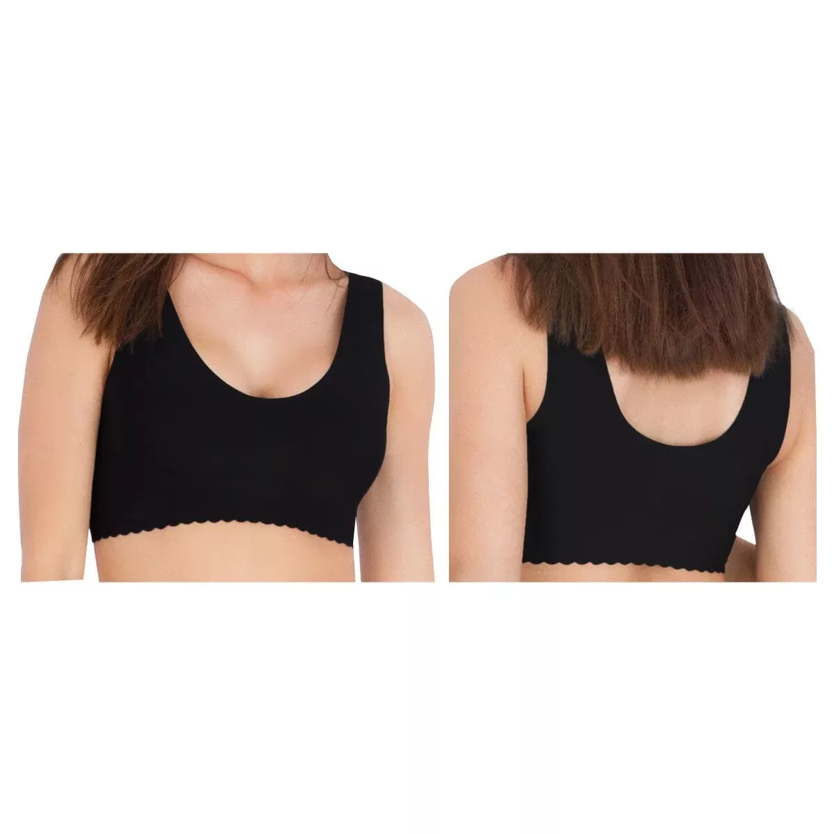 Caden Belly Bandit Anti Bra, Scoop Neck, Large, Black