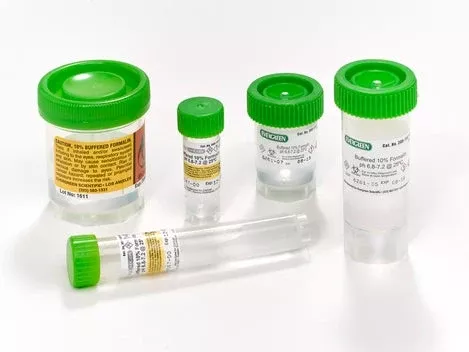Caplugs Prefilled Formalin Container Histoware™ Polypropylene 30 mL (1 oz.) Screw Cap Biohazard Symbol NonSterile - M-1036012-4295 - Case of 100