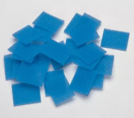 Cardinal Biopsy Pad S/P 31.8 X 25.4 mm, 60 Pore Size, Blue, Foam, Rectangle - M-468254-3783 - Bag of 1