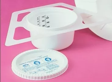 Cardinal Commode Specimen Collector Dover™ 6 X 8 X 10 Inch Plastic 700 mL (24 oz.) Snap-On Lid Instructions For Use NonSterile - M-1172350-1868 - Each