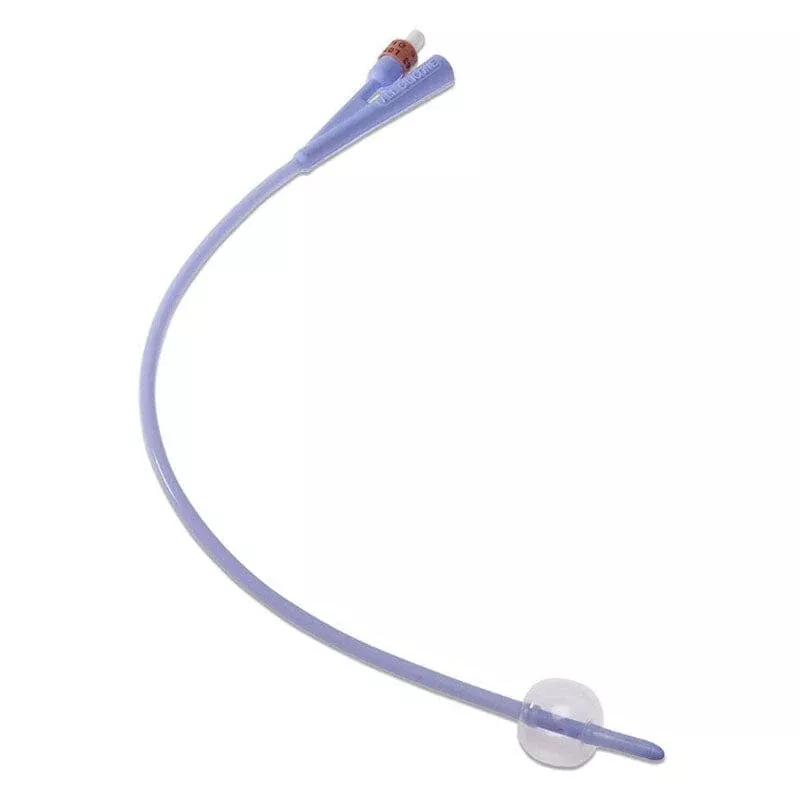 Cardinal Health™ Dover™ 100% Silicone Foley Catheter, 2-Way, 5mL Capacity, 28Fr OD, 16"