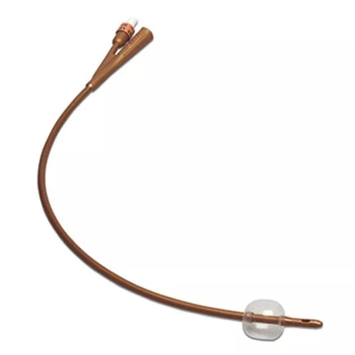 Cardinal Health™ Dover™ 100% Silicone Foley Catheter, Silver Coated, 2-Way, 16" 20Fr OD, 30cc Capacity