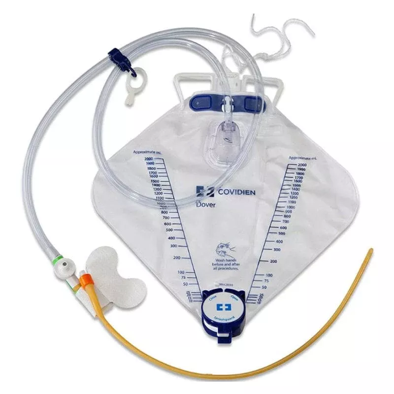 Cardinal Health™ Dover™ Foley Catheter Tray, Coude Tip, Hydrogel Coated, 16Fr OD, 2000mL Capacity
