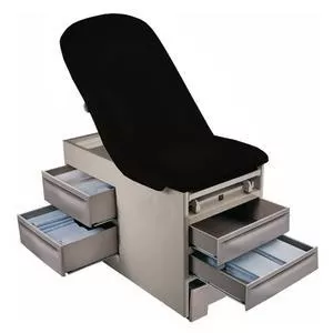 Cardinal Health Exam Table with Pelvic Tilt and Drawer Warmer, 500 lb, Black
