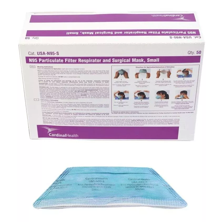 Cardinal Health Flat Fold N95 Respirator and Surgical Mask