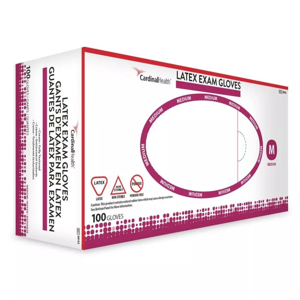 Cardinal Health™ Positive Touch Powder-Free Latex Exam Gloves