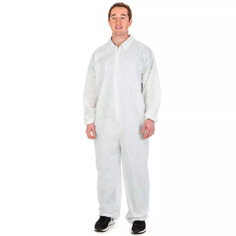 Cardinal Health™ Staff Coveralls, Fluid-Resistant, White