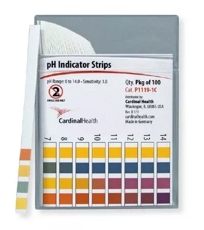 Cardinal pH Test Strip Cardinal Health™ 0 to 14.0 - M-785843-24 - Pack of 1