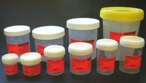 Cardinal Prefilled Formalin Container SP Polypropylene 30 mL Fill in 60 mL (2 oz.) Screw Cap Warning Label / Patient Information NonSterile - M-332980-2185 - Pack of 50