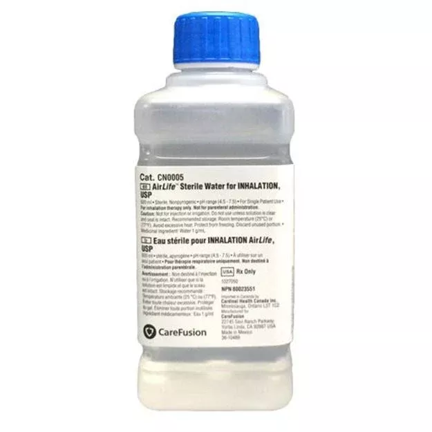 CareFusion AirLife™ Prefilled Nebulizer Sterile Water For Inhalation 500mL, USP