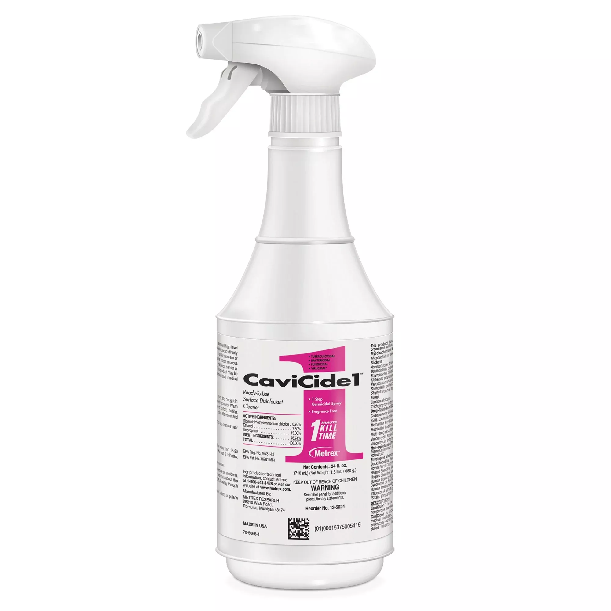 CaviCide1™ Surface Disinfectant Cleaner, 24 oz. Trigger Spray Bottle