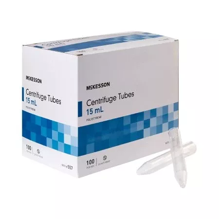 Centrifuge Tube Conical Bottom Plain 15 mL Without Color Coding Without Closure Polystyrene Tube - M-877110-2889 - Case of 1000