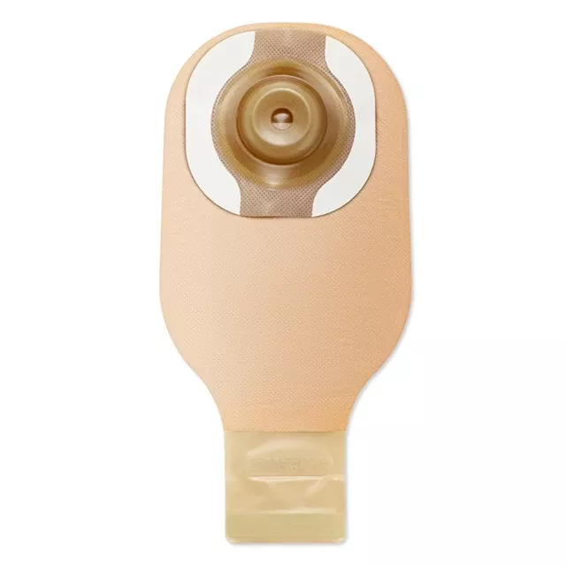 CeraPlus Soft Convex One-Piece Drainable Ostomy Pouching System, Lock 'n Roll Microseal Closure, Filter, Adhesive Border, Transparent, Cut-to-fit up to 1-1/2" Opening