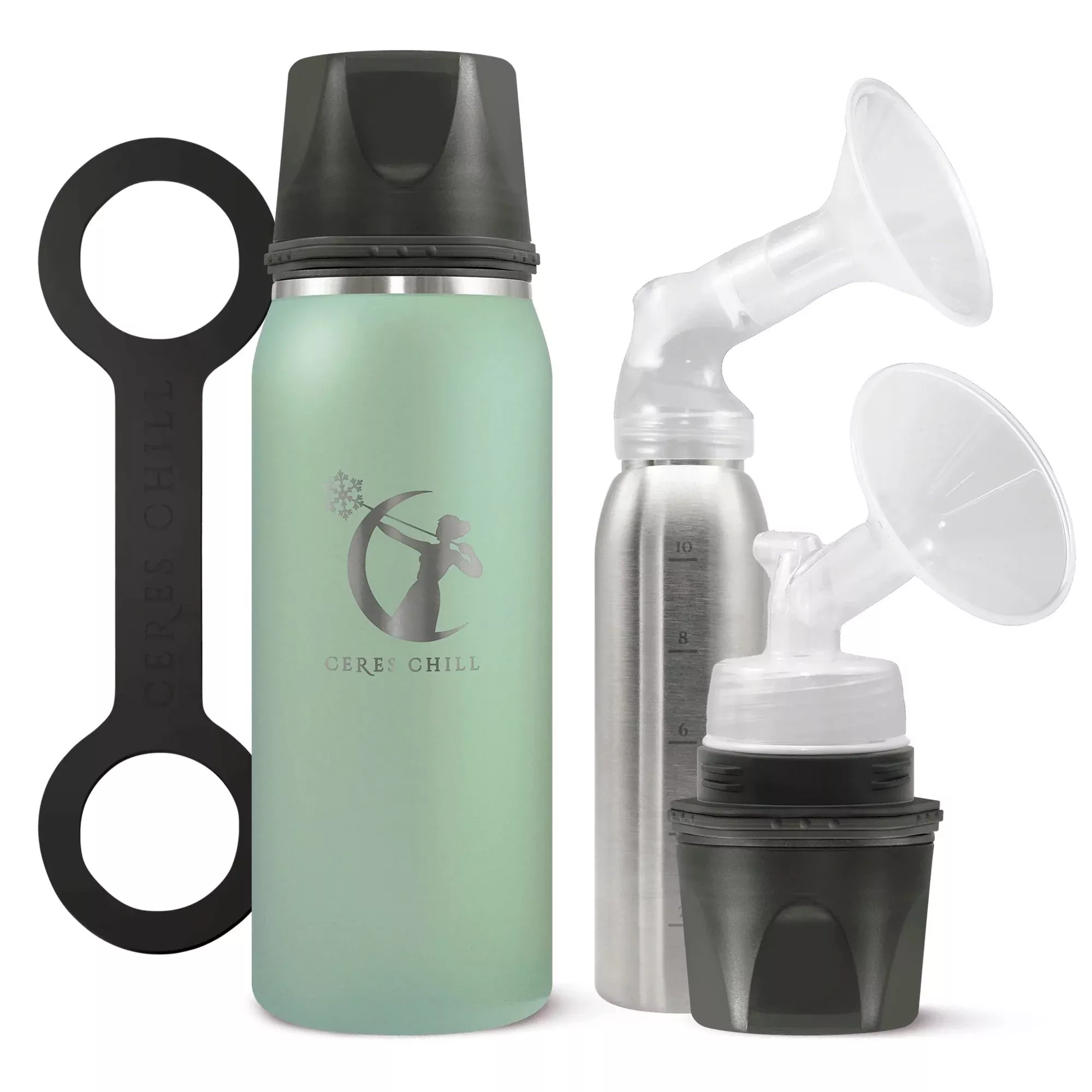 Ceres Chill OG Stainless Steel Breast Milk Chiller Container, Light Green
