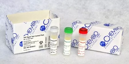 Chembio Diagnostic Control Kit HIV 1/2 Rapid Test HIV-1/ HIV-2 Rapid Test Verification 3 X 0.25 mL - M-944103-3302 - Each
