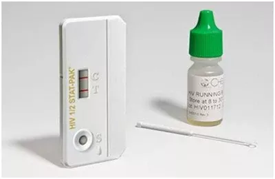 Chembio Diagnostic Rapid Test Kit HIV 1/2 STAT-PAK Infectious Disease Immunoassay HIV Detection Whole Blood / Serum / Plasma Sample 20 Tests - M-944100-1492 - Box of 20