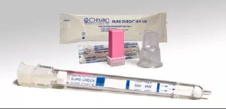 Chembio Diagnostic Rapid Test Kit Sure Check HIV 1/2 Infectious Disease Immunoassay HIV Detection Whole Blood / Serum / Plasma Sample 25 Tests - M-1018120-706 - Kit of 1