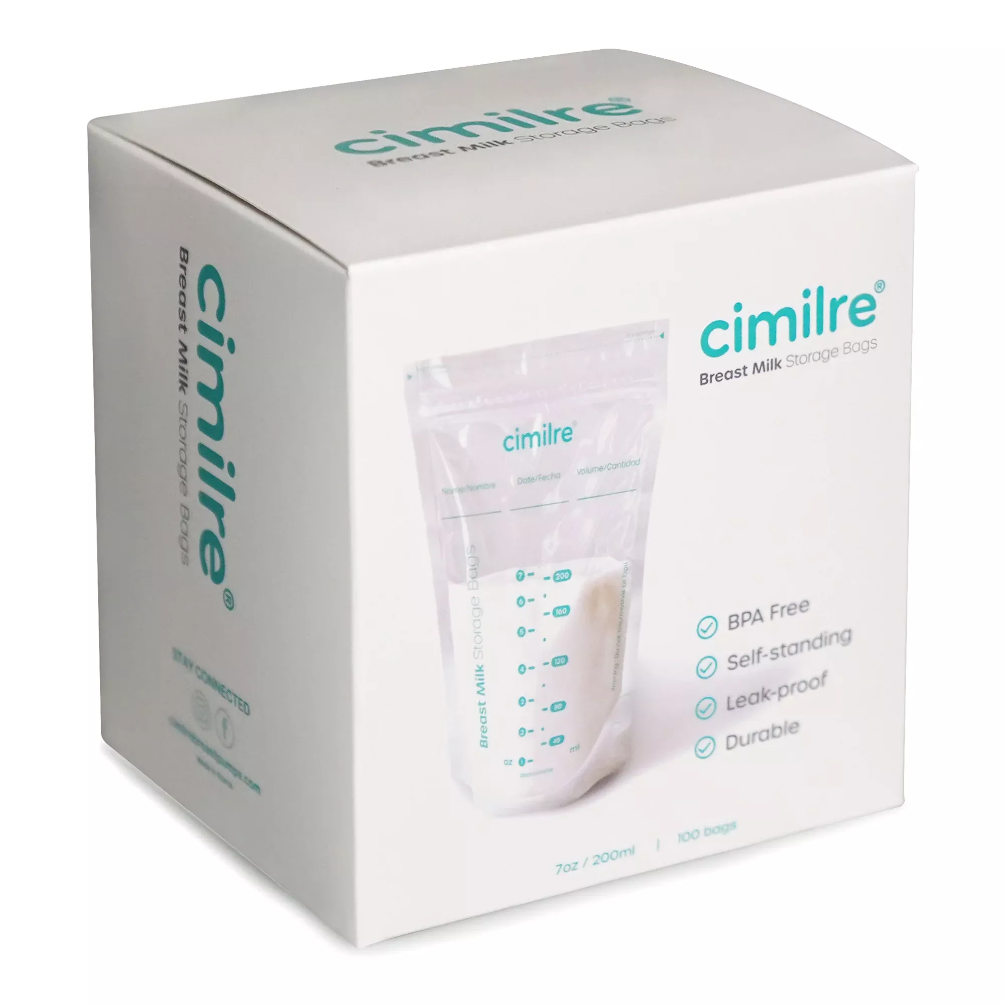 Cimilre Breastmilk Storage Bags, 100 count