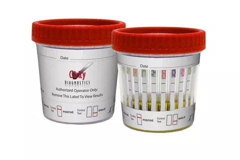 Clarity Diagnostics Drugs of Abuse Test T-Cup Compact 12-Drug Panel AMP, BAR, BUP, BZO, COC, mAMP/MET, MDMA, MTD, OPI300 (MOP), OXY, PCP, THC Urine Sample 25 Tests - M-1019878-749 - Box of 1