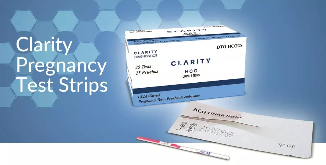 Clarity Diagnostics Pregnancy Test Strips 50/Canister – HCG25