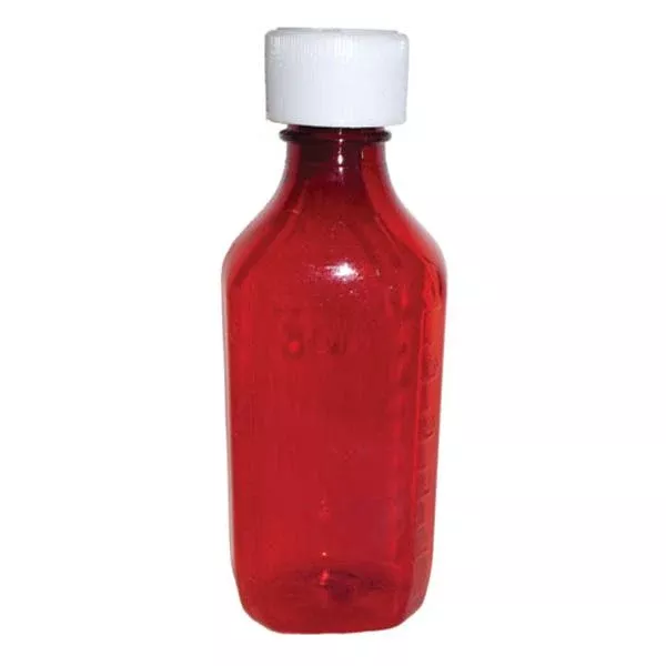 Clarke Container Division Bottle Syrup Plastic 4oz Amber 100/Ca