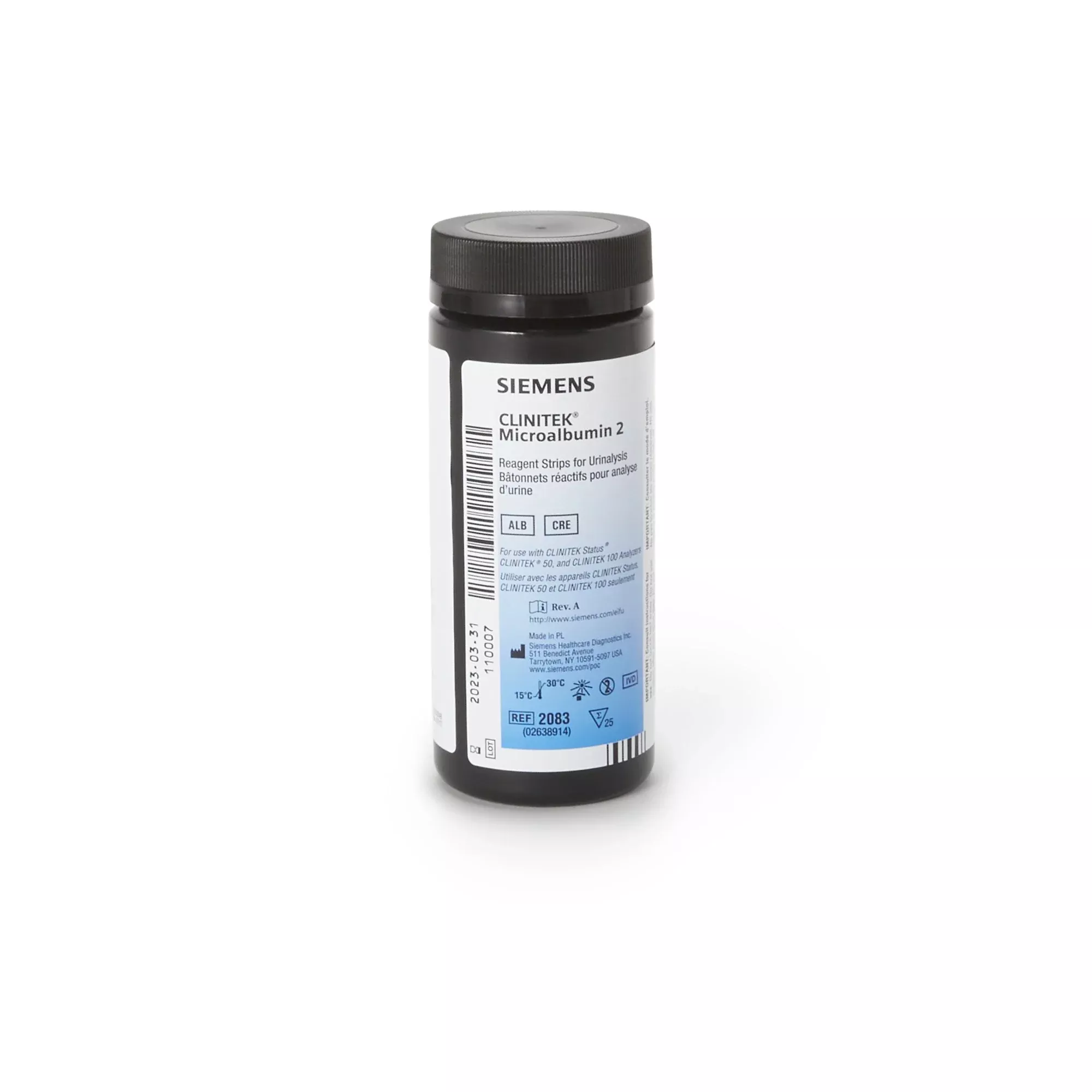 Clinitek Reagent Test Strip for use with Small Clinitek Systems, Microalbumin