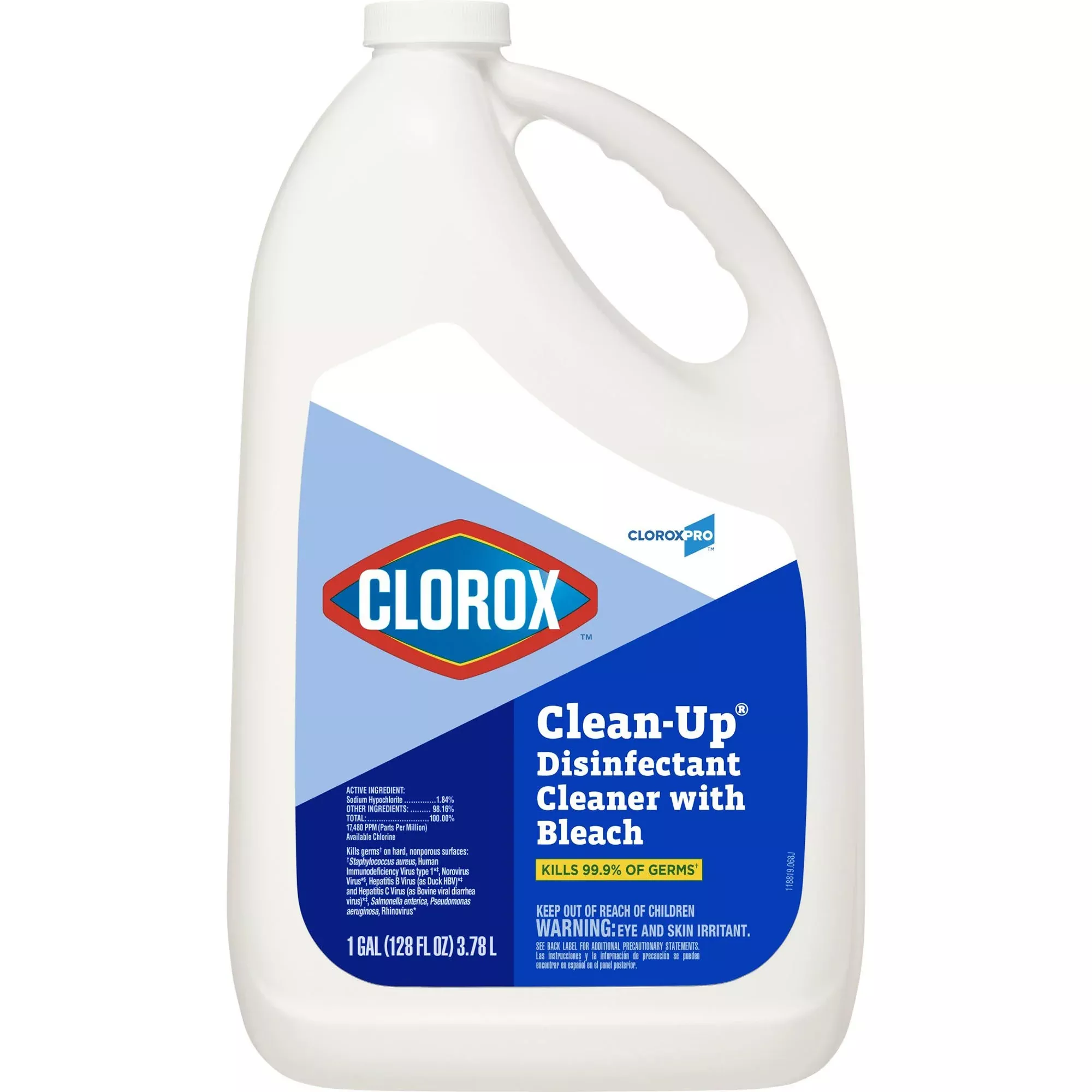 Clorox Pro™ Clorox Clean-Up Disinfectant Cleaner with Bleach, Jug, 1 gal.