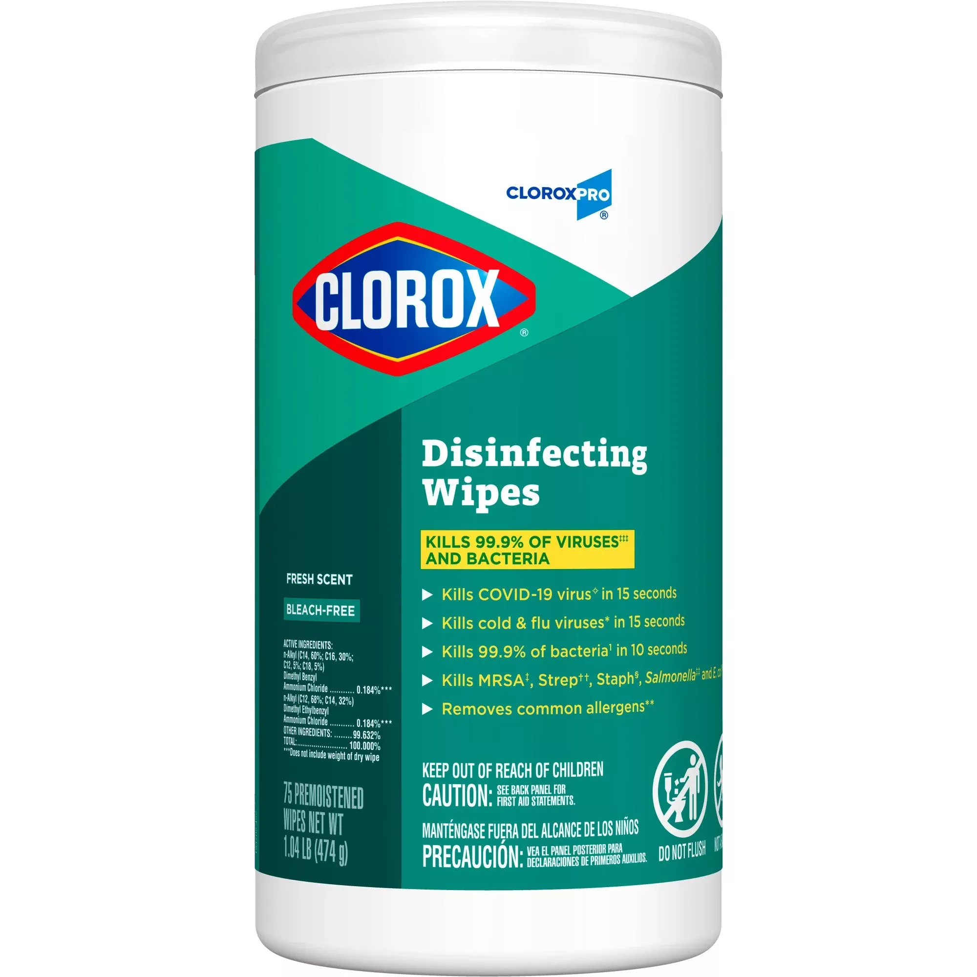 Clorox Pro™ Clorox Disinfecting Wipes, Fresh Scent, 75 ct.