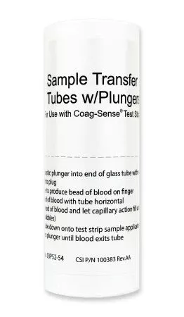 Coagusense Sample Transfer Tube Coag-Sense For use with Coag-Sense PT1 or PT2 Professional Meter - M-1157937-169 - VL/54