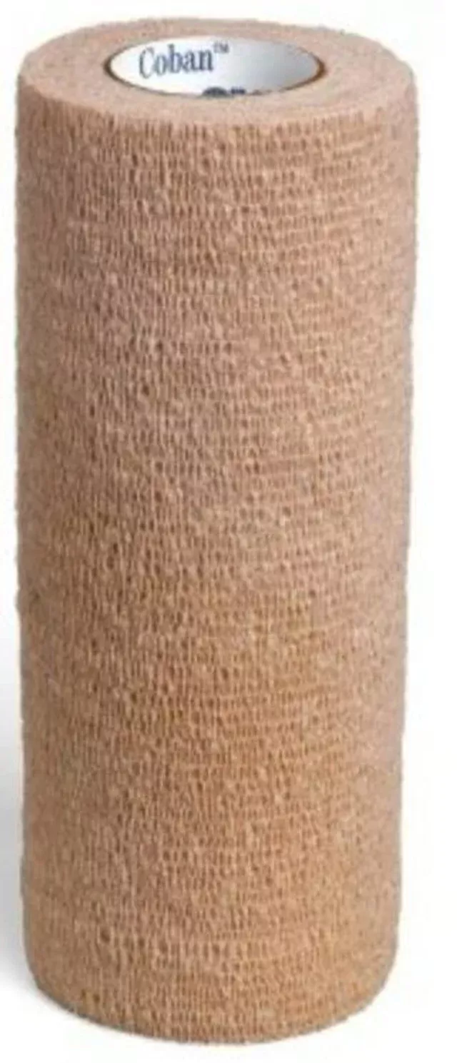 CoFlex NL Latex Free Cohesive Bandage with EasyTear technology, 6" x 5 yds., Tan