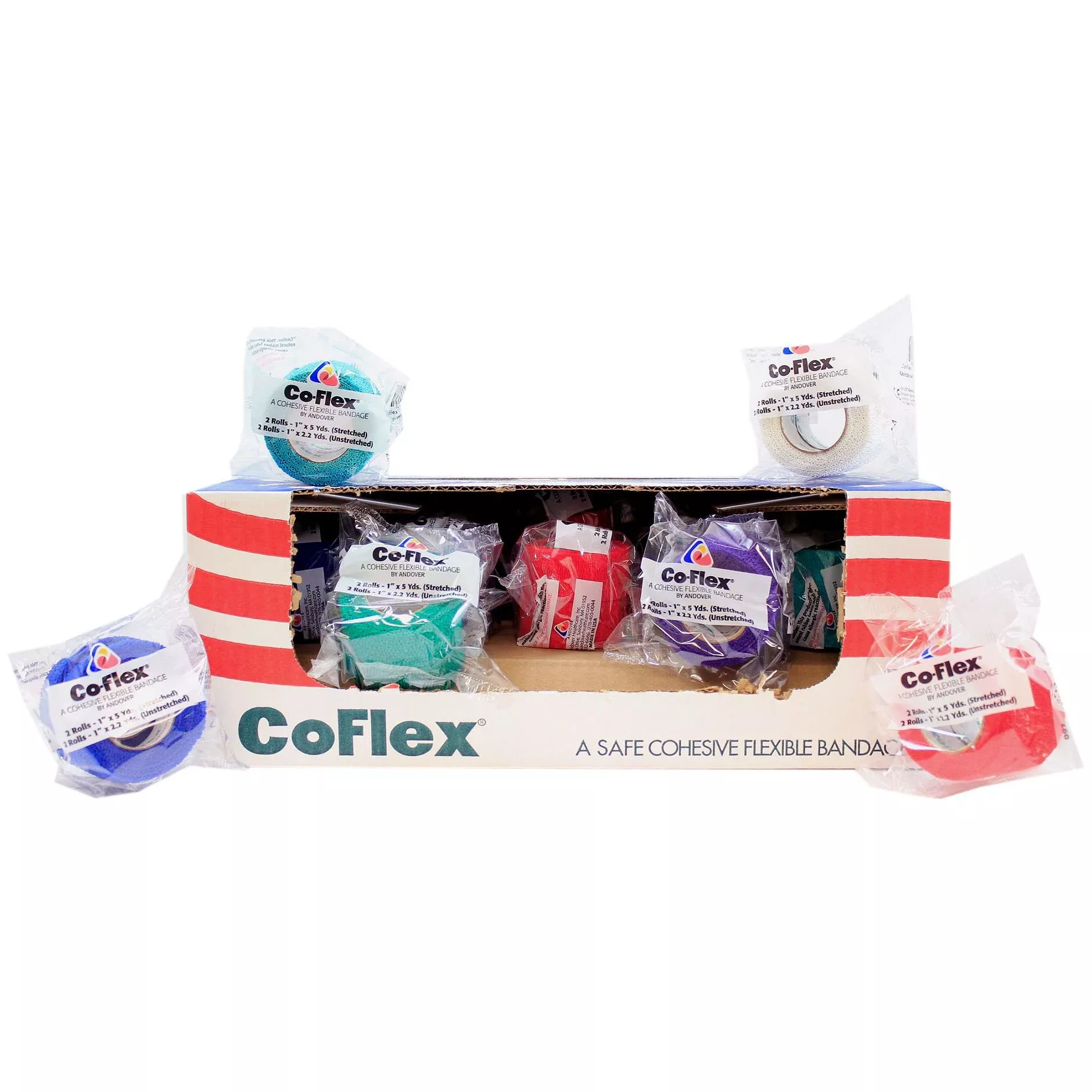 CoFlex Self-adherent Closure Cohesive Bandage, 1 Inch x 5 Yard